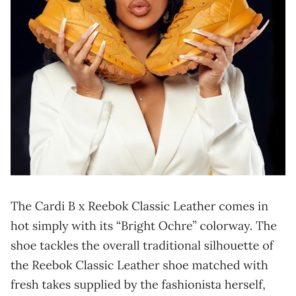 Cardi B X Reebok Vibrant Sneakers/10 - Picture 9 of 13